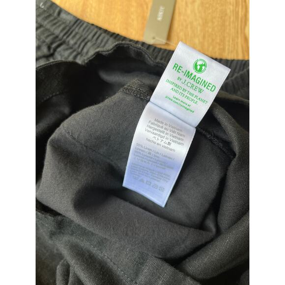 J. Crew Black linen drawstring Women's Shorts - Picture 6 of 7